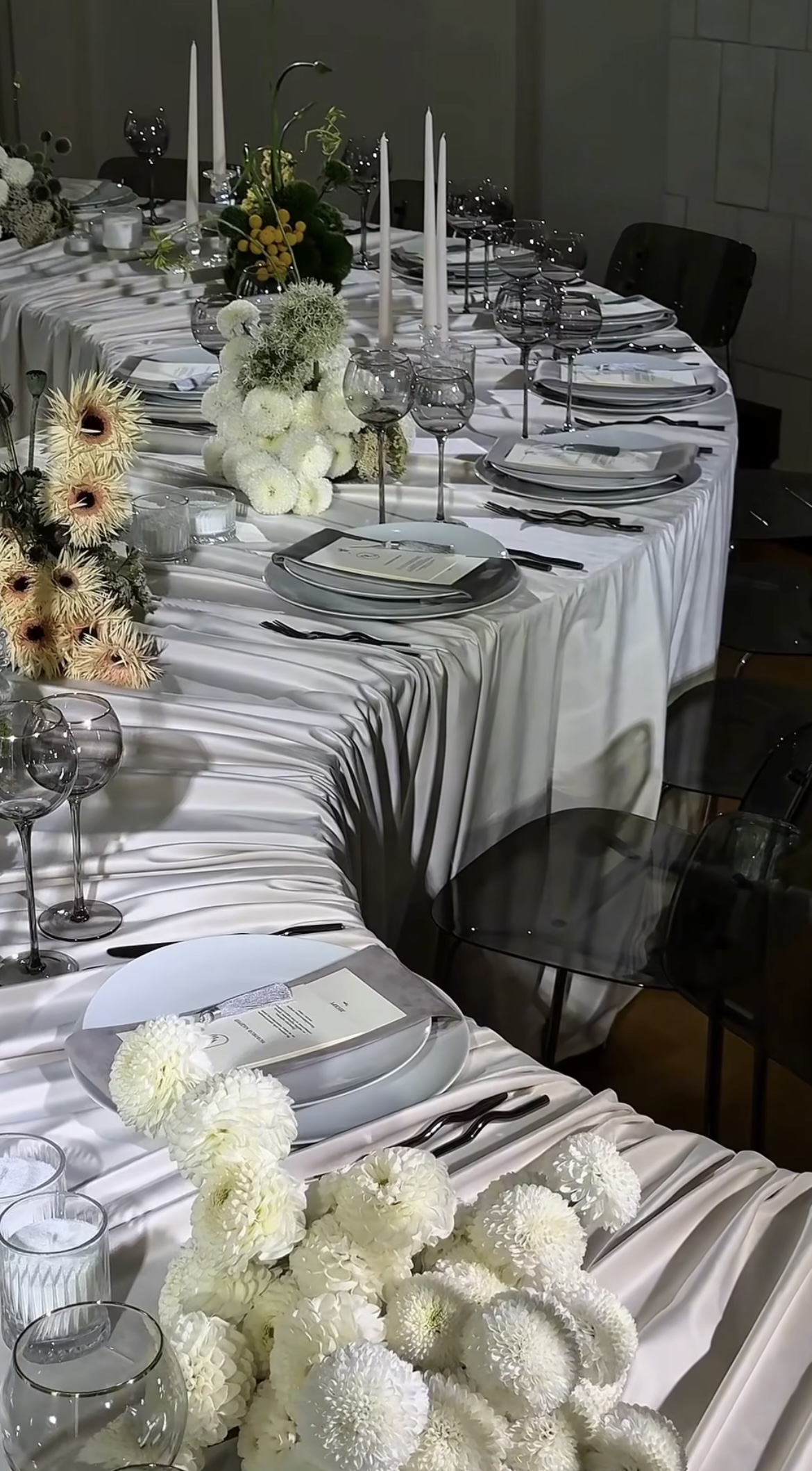 Сет бокалов Siren дымчатых с золотой каймой