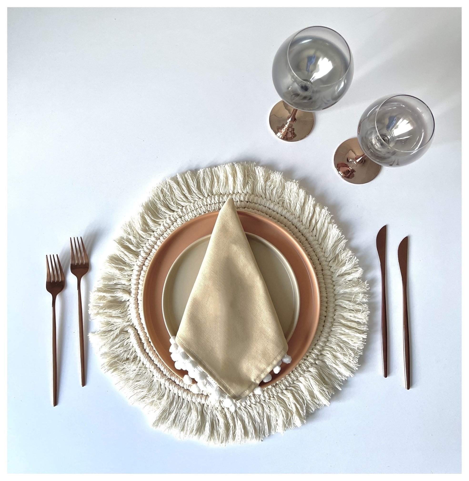 Сет тарелок Macrame Accent Terracotta S и M