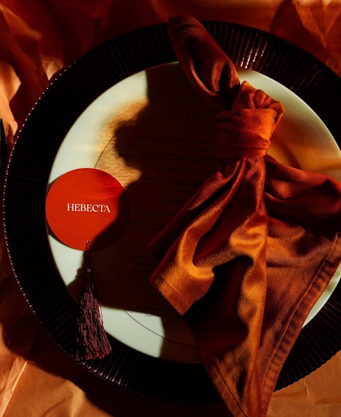 Салфетка велюр, терракотовая