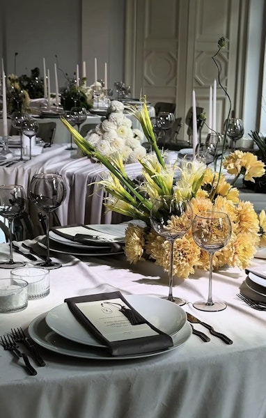 Сет бокалов Siren дымчатых с золотой каймой