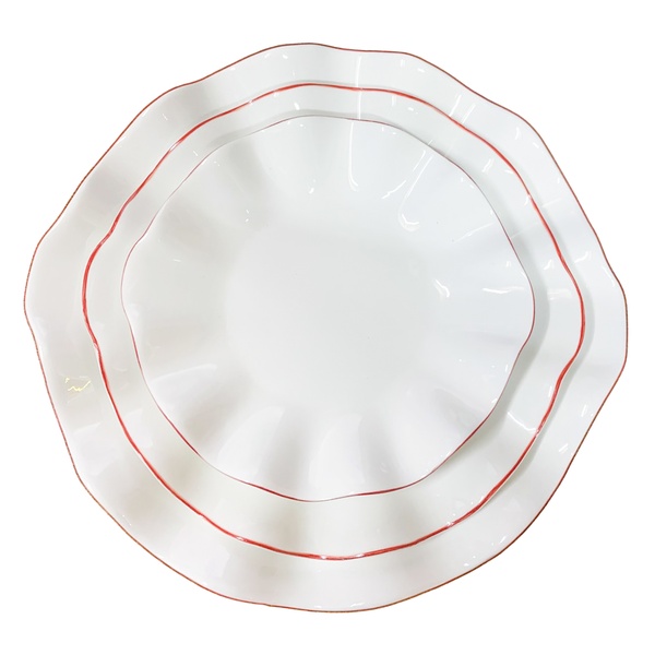 Порционная тарелка Lotus red rim M  - изображение 2