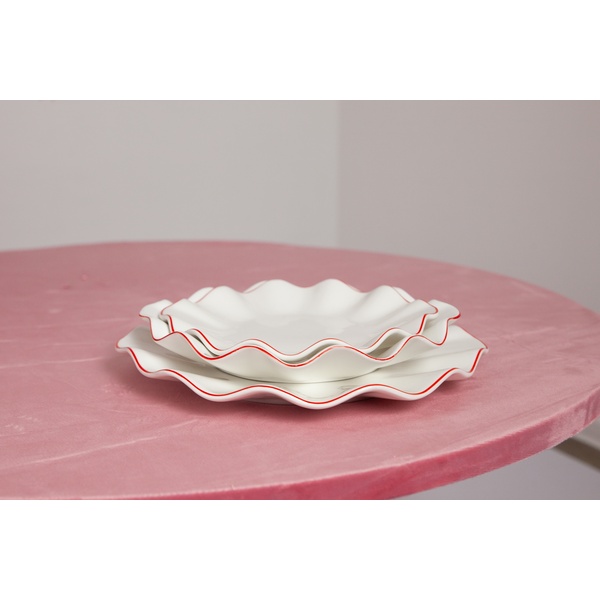 Порционная тарелка Lotus red rim S  - изображение 3