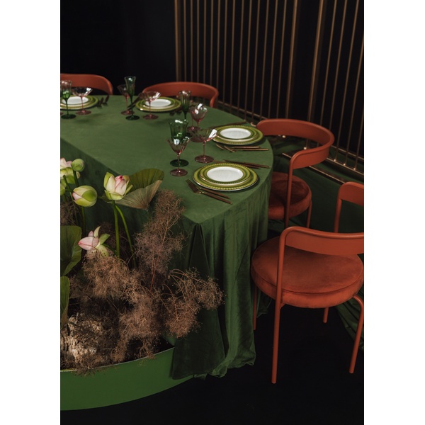 Скатерть велюр, круглая, лесная поляна - изображение 2