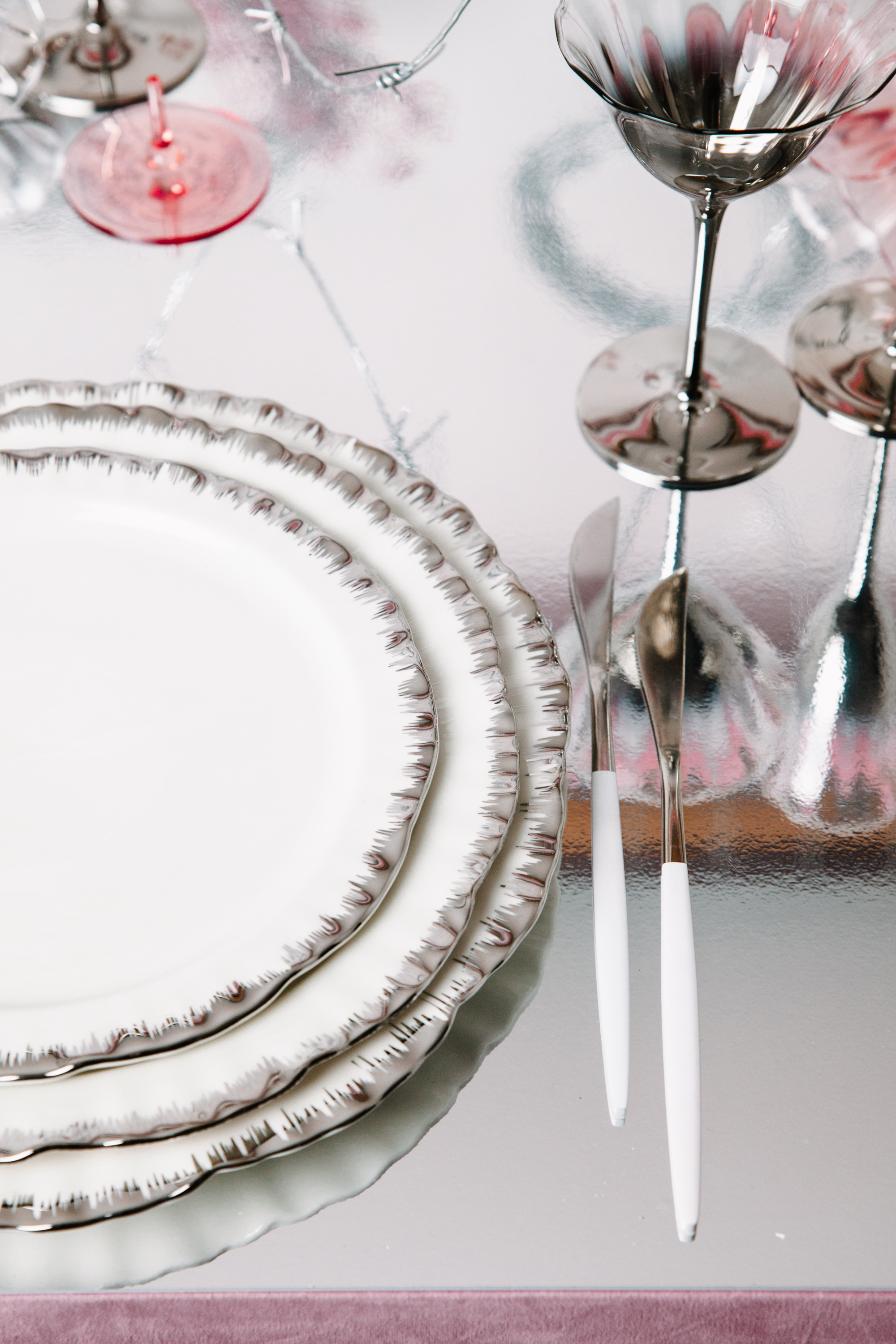 Порционная тарелка Sunflower silver M 