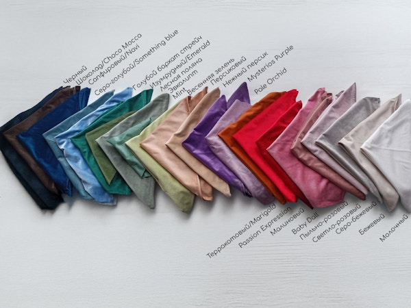 Салфетка велюр, персиковая