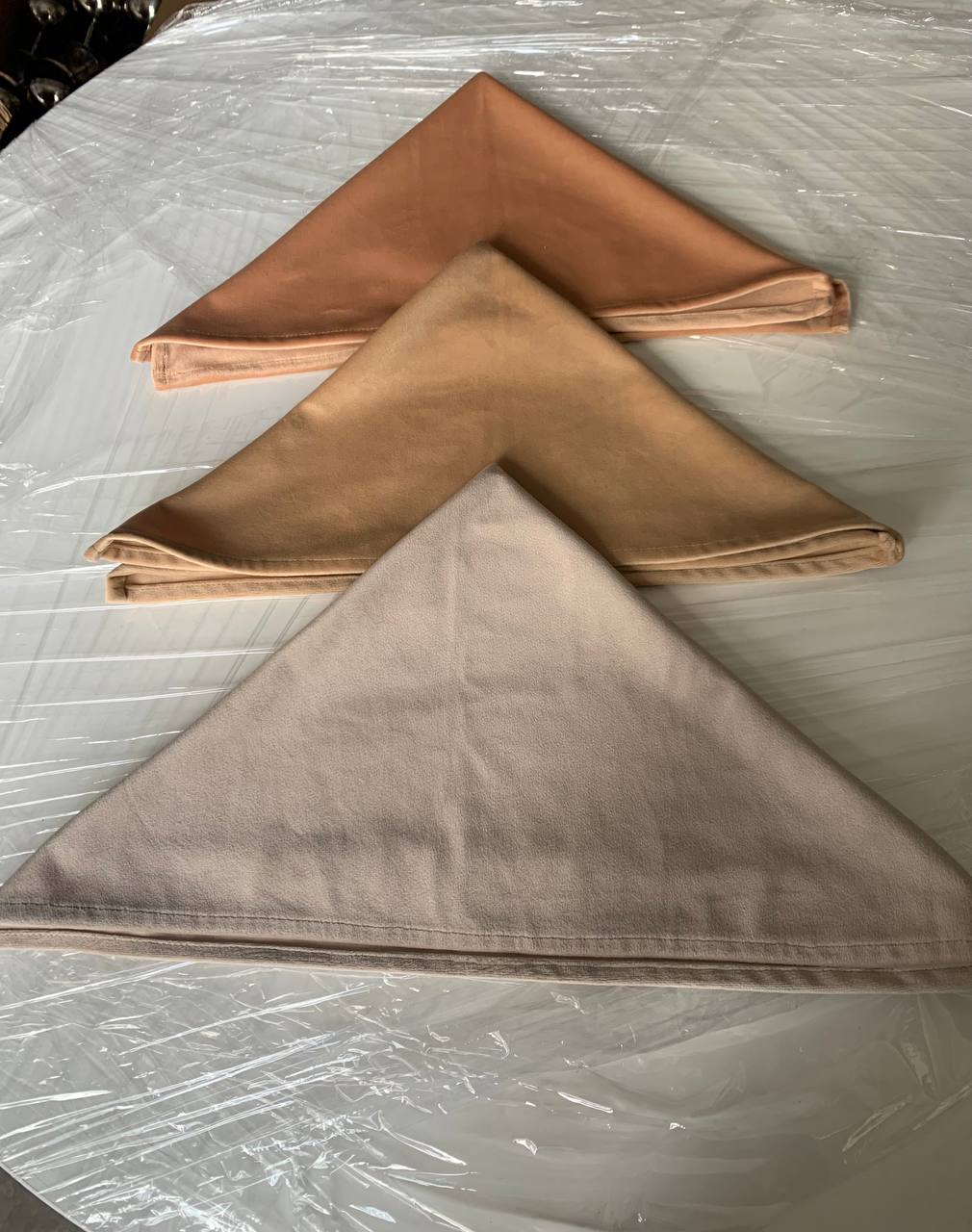 Салфетка  велюр, бежевая