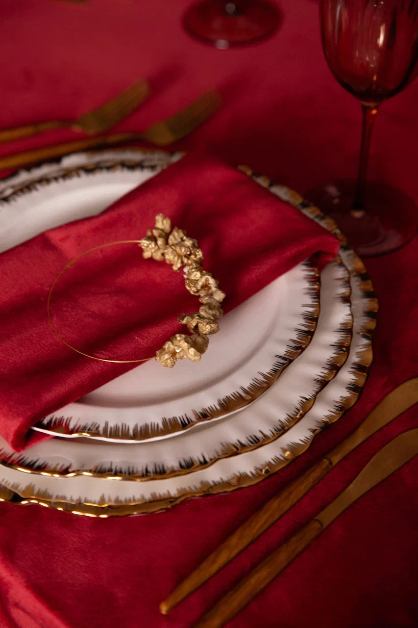 Салфетка велюр, красная Passion expression (малиново красная)