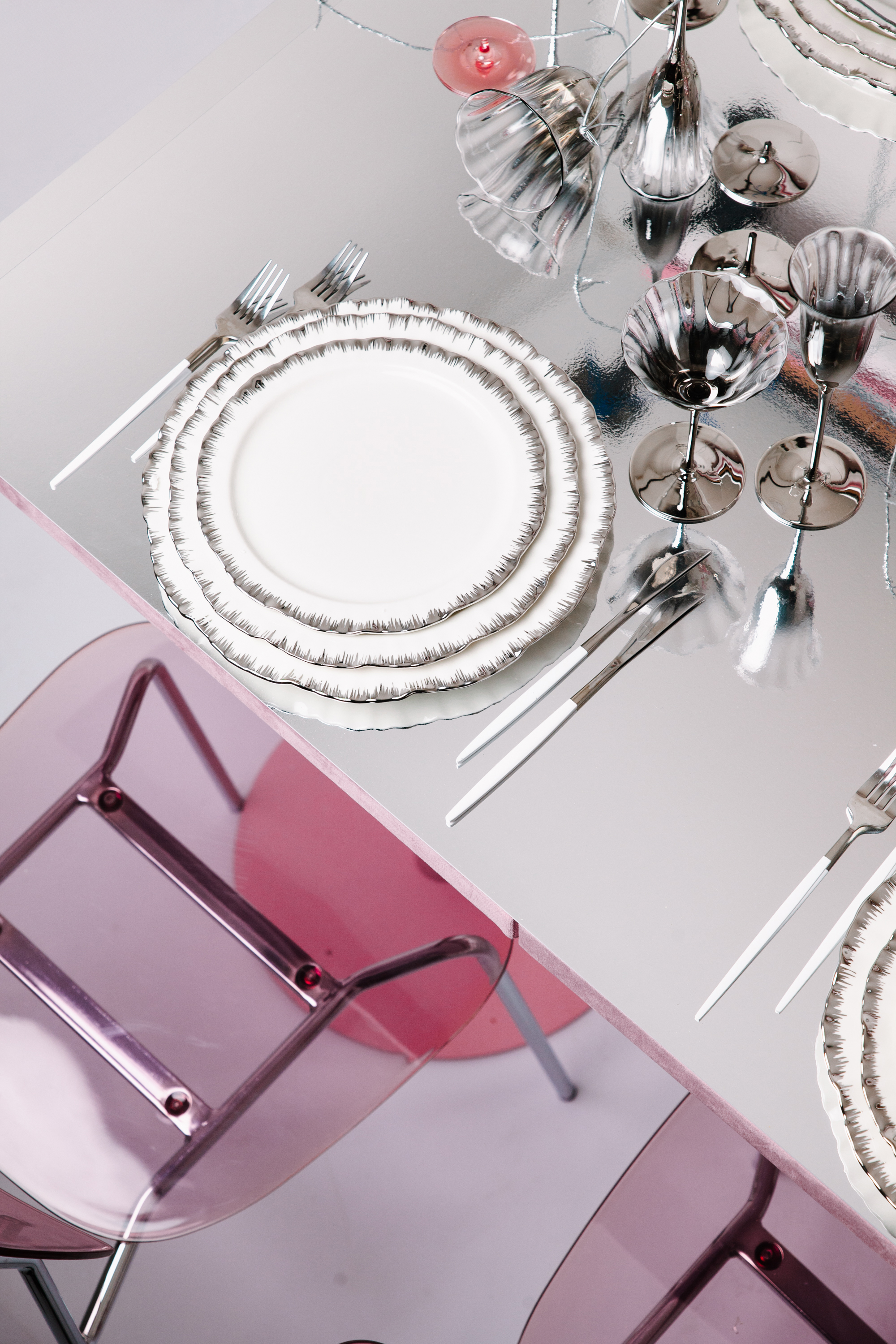 Порционная тарелка Sunflower silver M 