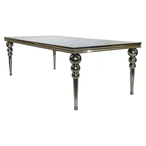 Прямоугольный стол Rectangle-silver 240, темное зеркало - изображение 2