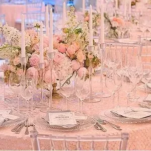 Скатерть с крупными пайетками, круглая, лососевая - изображение 4