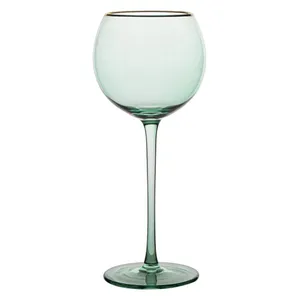 Бокал Siren S эвкалиптовый с золотой каймой - изображение 1