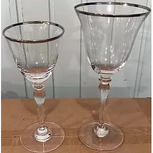 Бокал «Chloe» с серебряной каймой, 200 мл - изображение 2