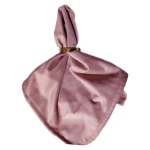 Салфетка велюр, пыльно-розовая - изображение 2