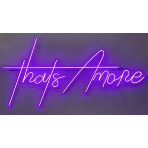 Неоновая надпись "That's Amore", фиолетовая - изображение 2