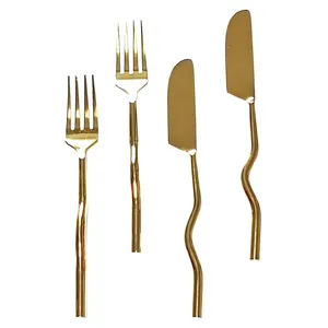 Столовые приборы Squash Gold, сет 4 предмета