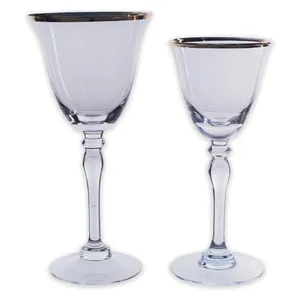 Сет бокалов «Chloe» с золотой каймой - изображение 1