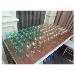 Бокал Siren S эвкалиптовый с золотой каймой - изображение 5