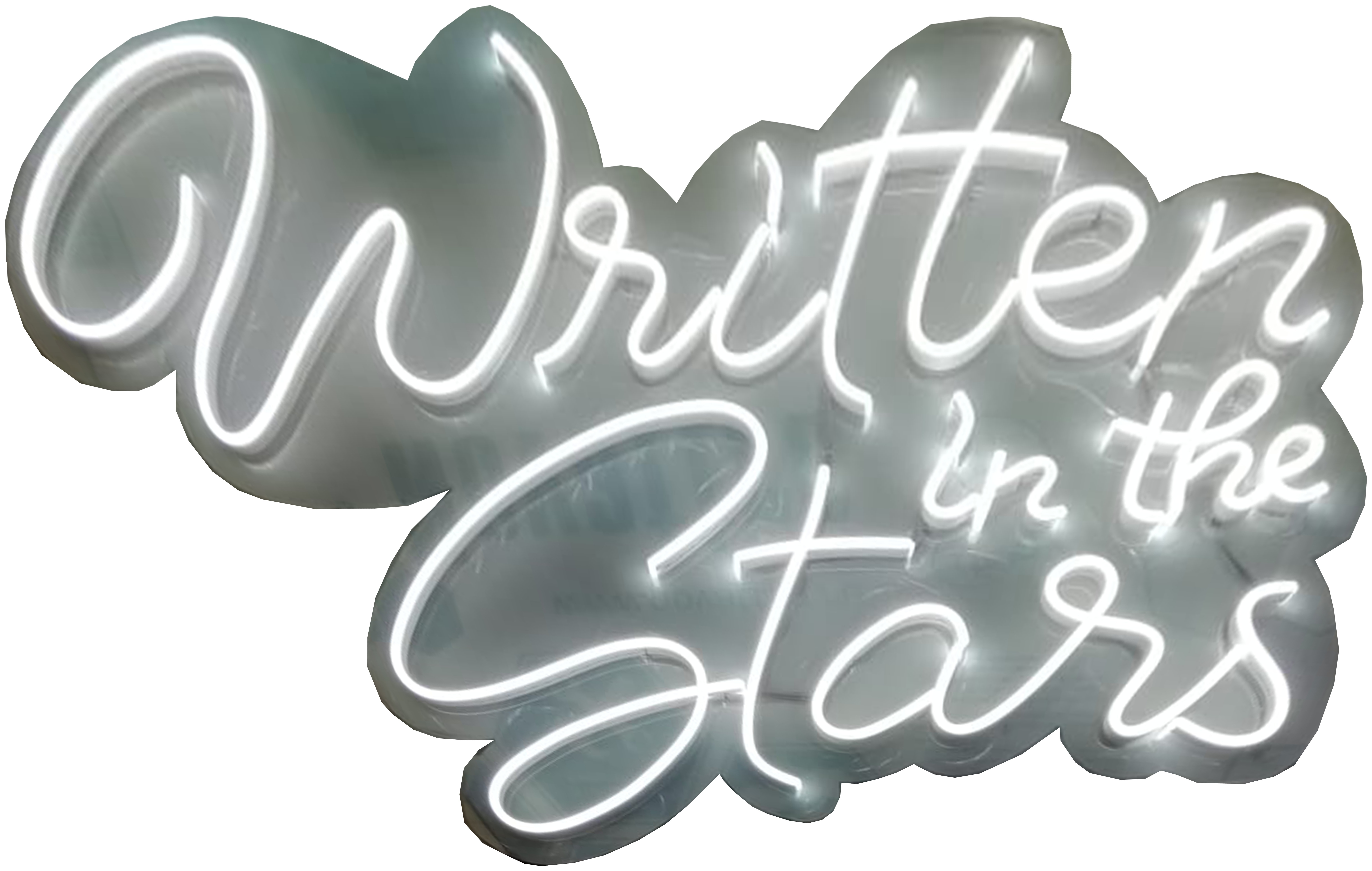 Неоновая надпись "Written in the stars"