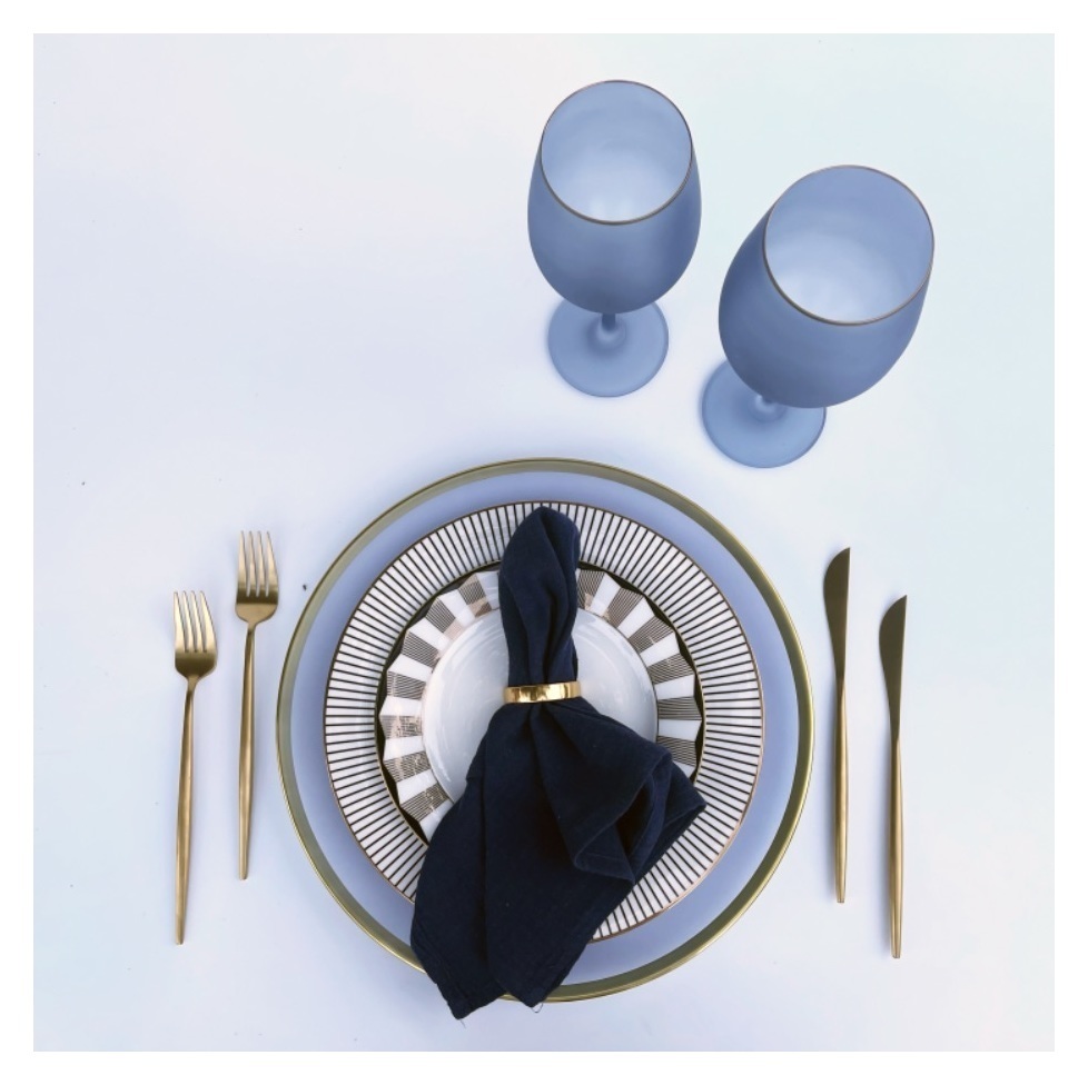 Сет матовых бокалов Lollipop Blueberry