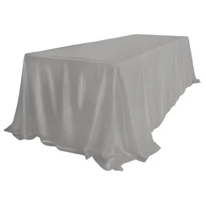 Скатерть велюр, прямоугольная, светло-серая