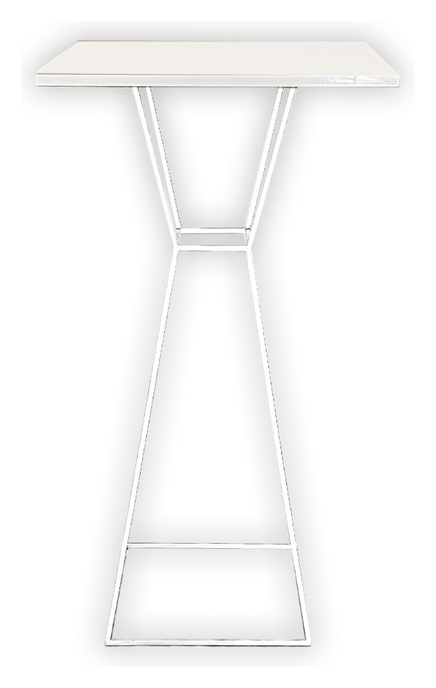 Коктейльный столик Hourglass White Square