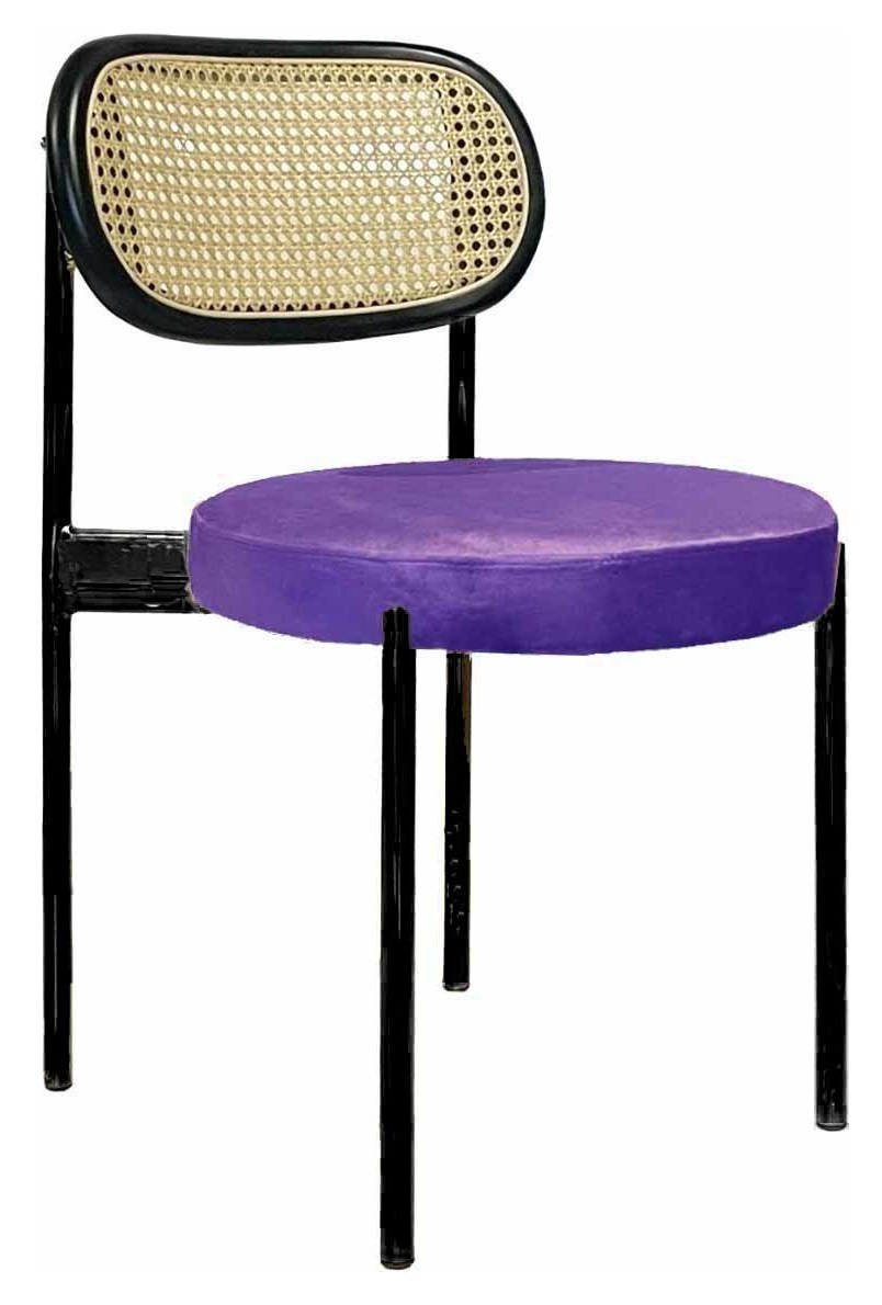 Стул Modern Black, Black Rotango + Mysterious purple
