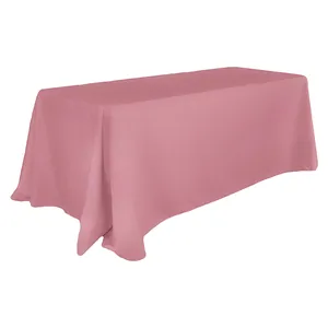 Скатерть полиэстер, прямоугольная, коралловая