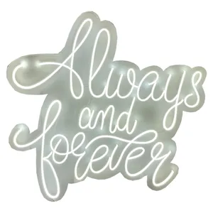 Неоновая надпись "Always and Forever"