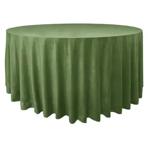 Скатерть велюр, круглая, лесная поляна
