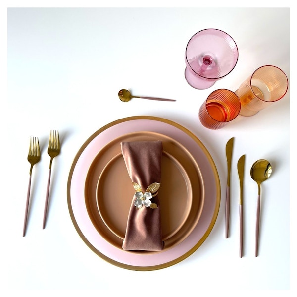 Салфетка велюр, пыльно-розовая