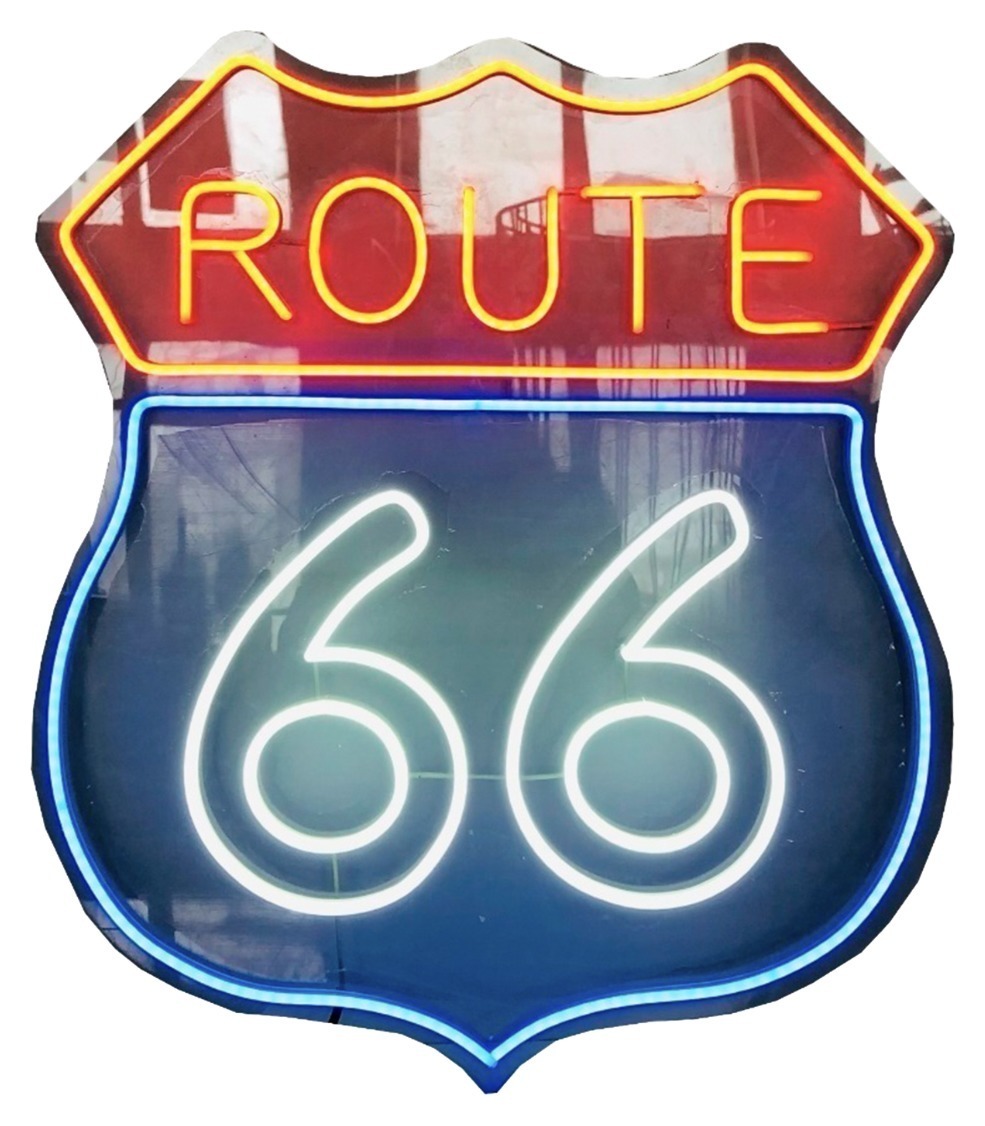 Неоновая надпись Route 66