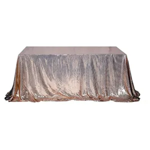 Скатерть с пайетками, прямоугльная, розовое золото - изображение 2