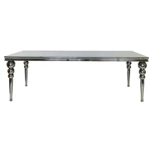 Прямоугольный стол Rectangle-silver 240, темное зеркало - изображение 1