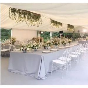 Скатерть полиэстер, прямоугольная, серая - изображение 2