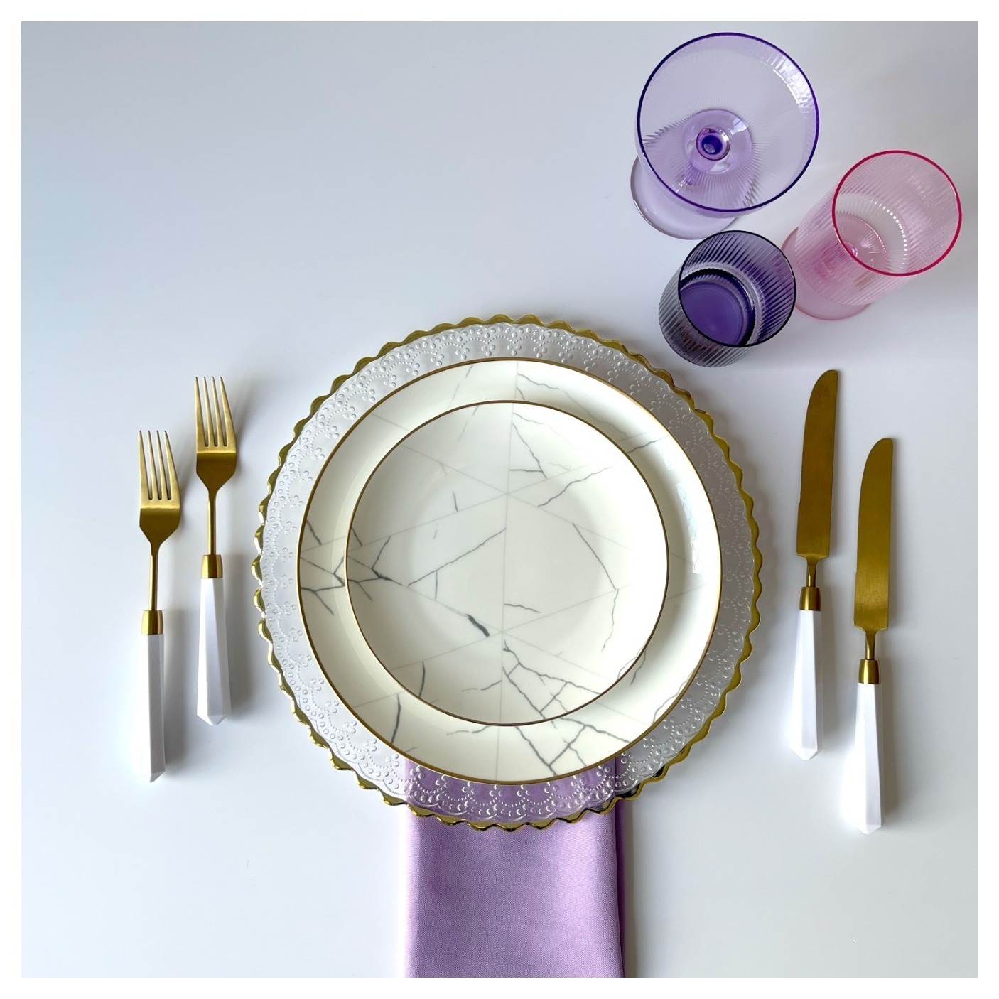 Сервировочная тарелка Lacy Gold