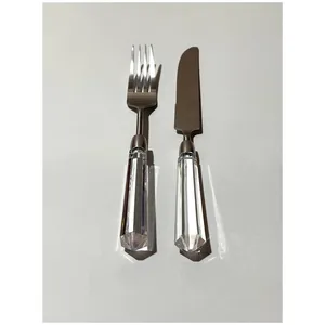 Столовые приборы Prism прозрачно-серебряные, сет 4 предмета - изображение 2