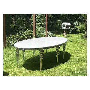 Стол Oval-Silver 400 (белый глянцевый МДФ) - изображение 4