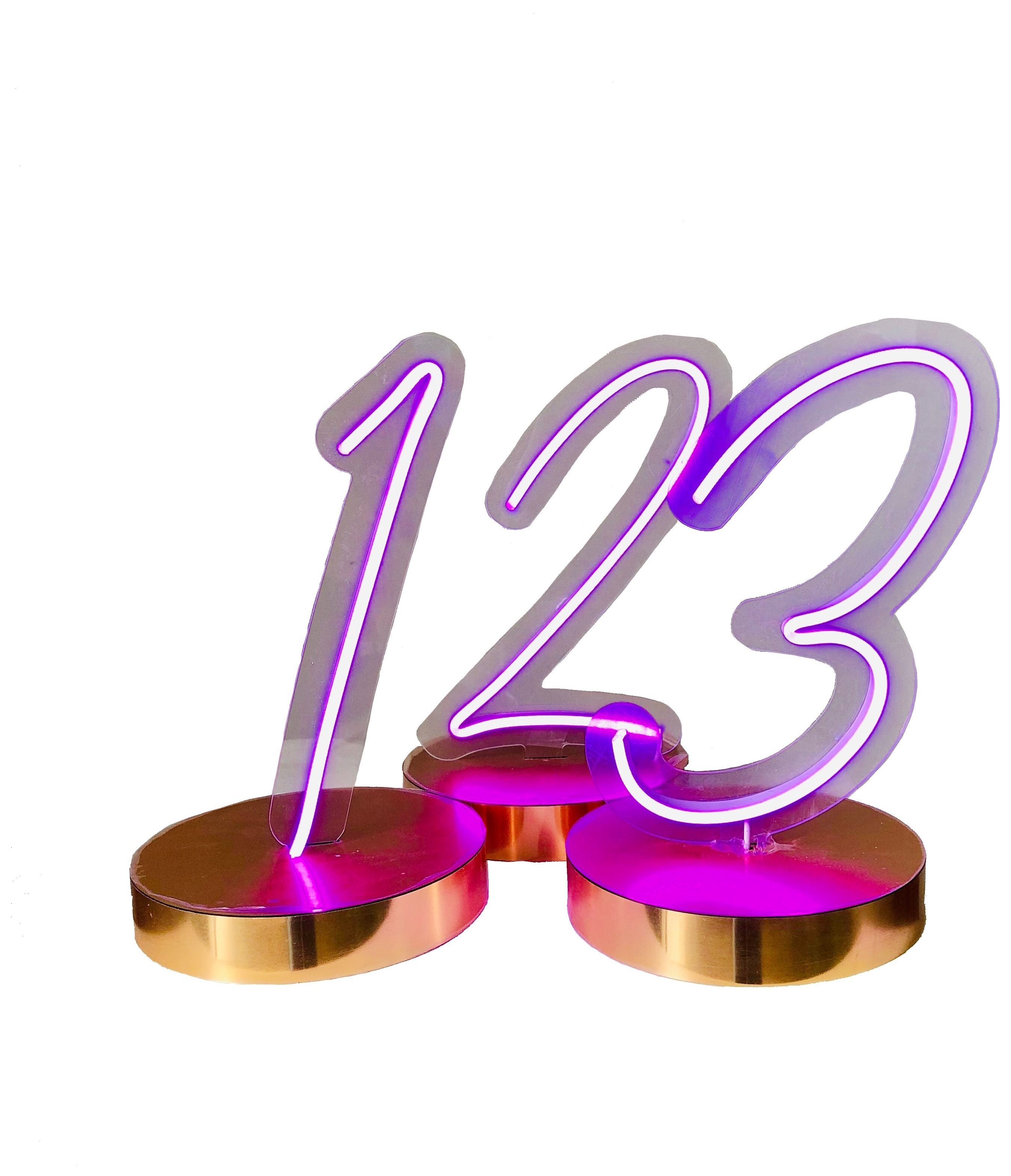 Неоновые номерки для стола Mercury