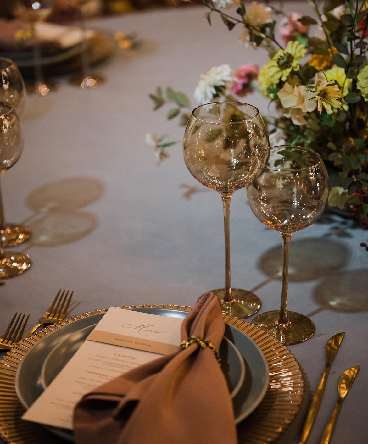 Сет бокалов Siren янтарных