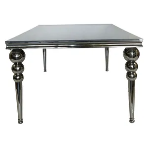 Прямоугольный стол Rectangle-silver 240, темное зеркало - изображение 3