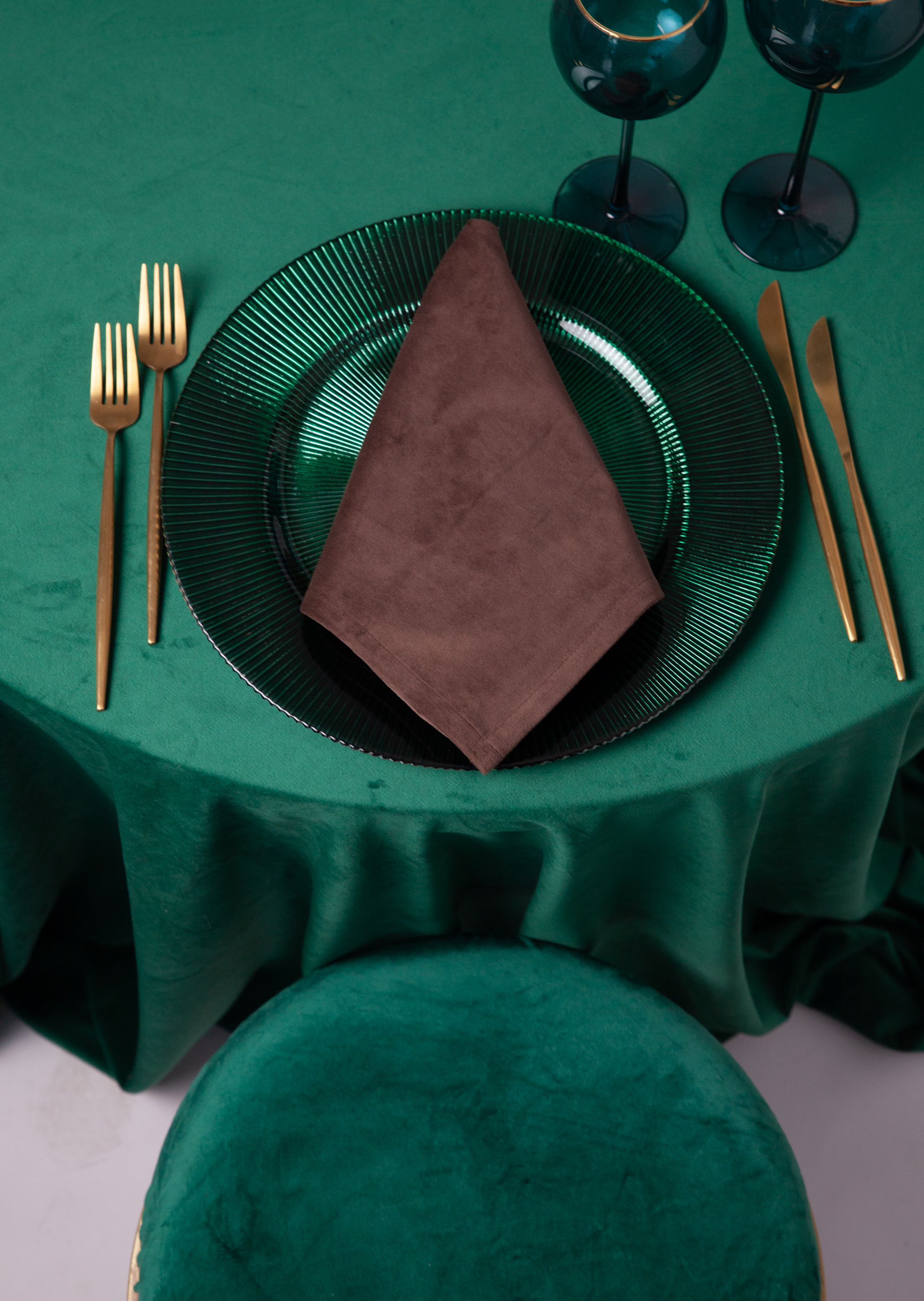 Салфетка велюр, шоколад (choco mocca)