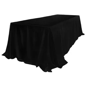 Скатерть велюр, прямоугольная черная XL