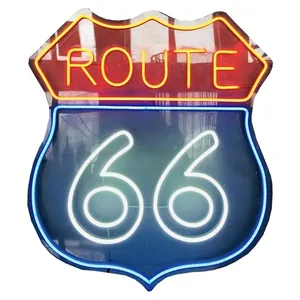 Неоновая надпись Route 66