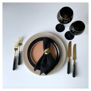 Сервировочная тарелка Nelson бежевая - изображение 4