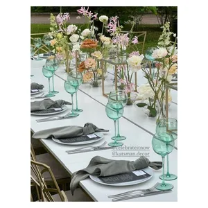 Бокал Siren S эвкалиптовый с золотой каймой - изображение 4