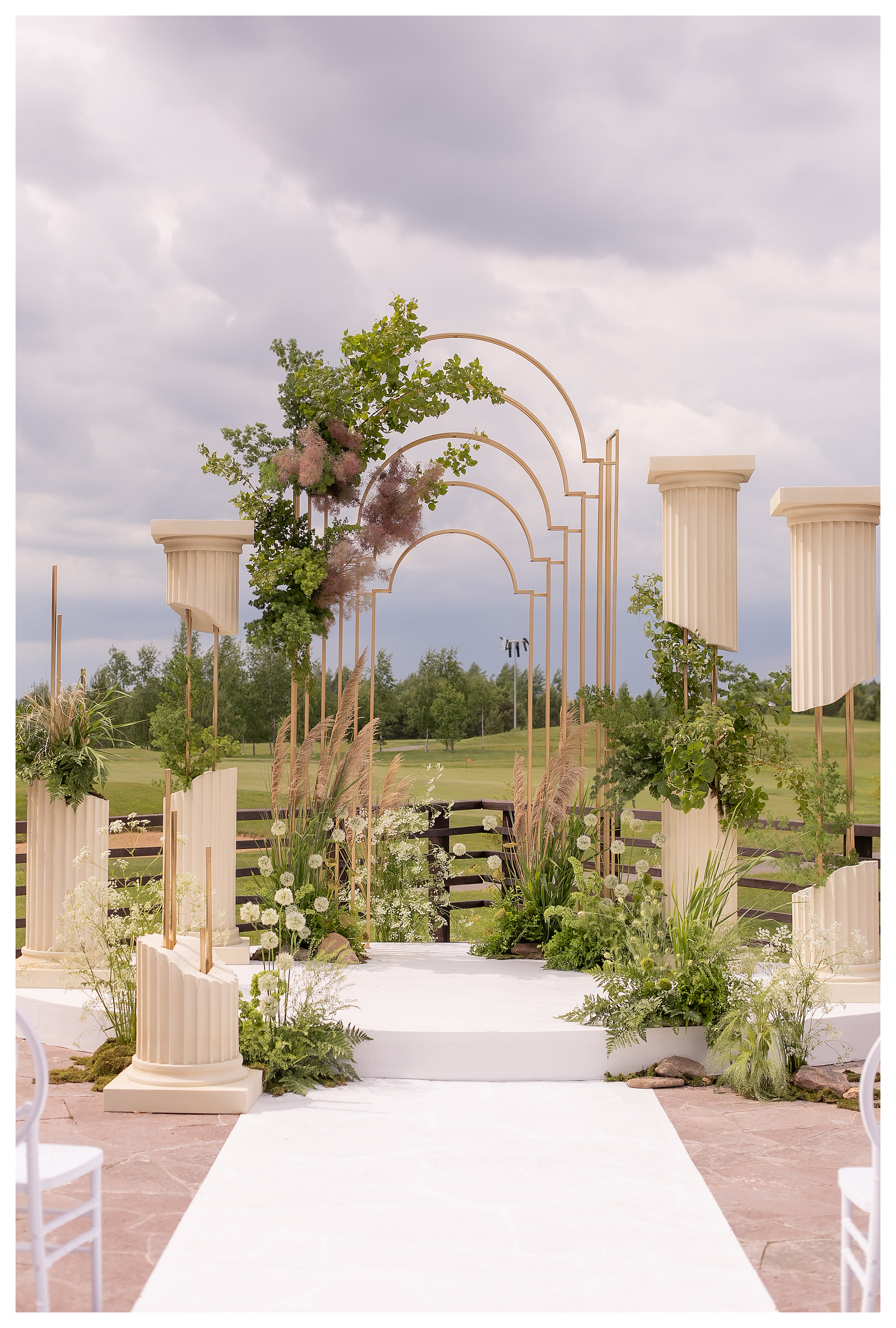 Каркас овального подиума