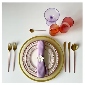 Столовые приборы Goa, розово-золотые, сет из 4 предметов - изображение 2