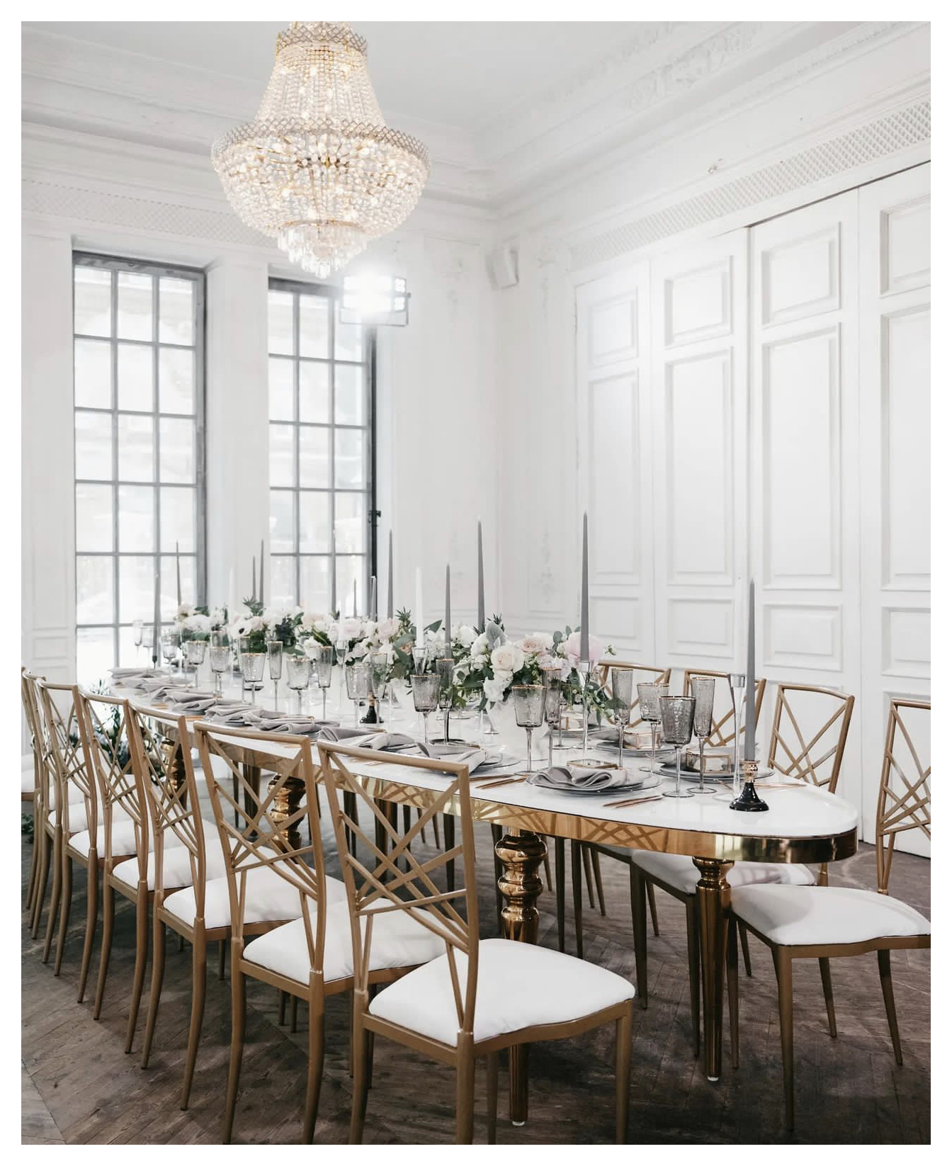 Стол Oval-Gold 400 (белый глянцевый МДФ)