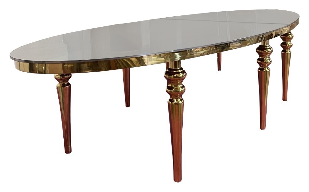 Стол Oval-Gold 400 (светлое зеркало)