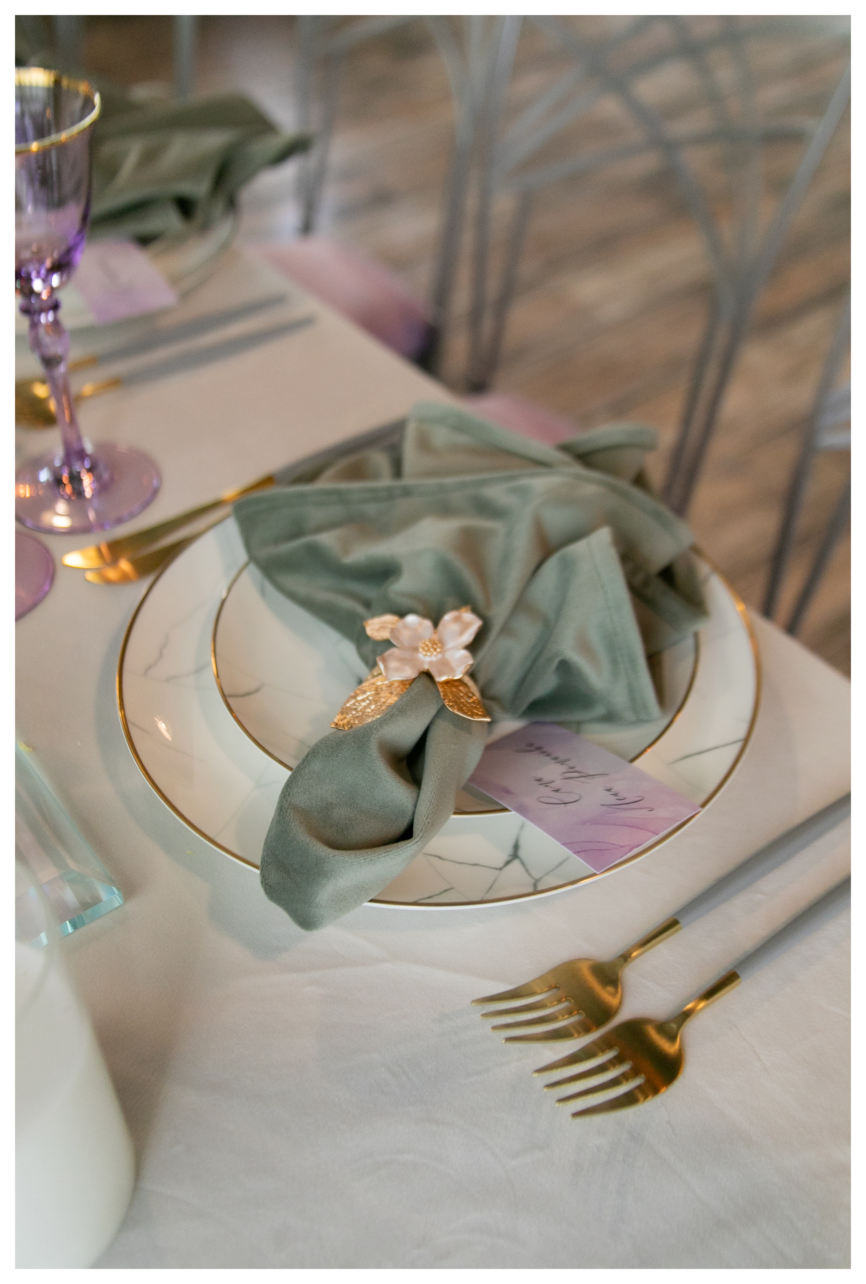 Сет порционных тарелок Marble